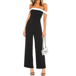 Camilla Color Block Jumpsuit in Black & White